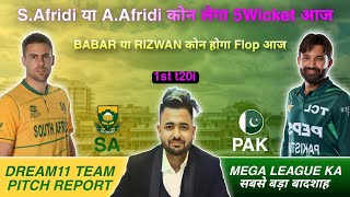 SA vs PAK Dream11 Prediction 1st t20 Dream11 Team of Today Match  PAK vs SA Dream11 Prediction [upl. by Ecnatsnok]