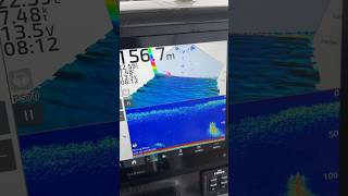 Garmin PS70  triple beam amp RealVu 3D sonar marking bait in 156m of water trolling  8knots [upl. by Eislehc]