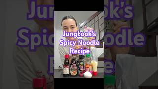 Trying out Jungkooks Spicy Noodle Recipe 💜Used Sesame Oil in lieu of Perilla Oil mukbangasmr [upl. by Adnesor]