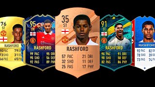 Marcus Rashford  All FiFa Cards  FIFA16  FC24 [upl. by Noleta]