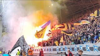 Vitesse Arnhem  NEC Nijmegen 🇳🇱 070424 Derby Chaos Sfeer Supporters Ultras Gelderland Gelredome [upl. by Apfelstadt]