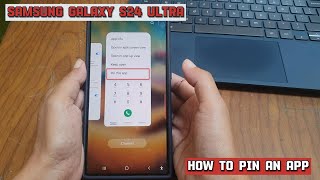 How to pin an app on Samsung Galaxy S24 Ultra [upl. by Dnalkrik]