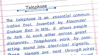 Essay on Telephone in English  Alexander Graham Bell Telephone Essay [upl. by Haynor]