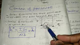 Hydrostatic Forces on Surface Centre of pressure Total pressure [upl. by Gussman]