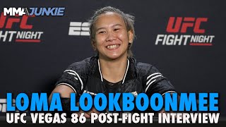 Loma Lookboonmee Makes Case For Atomweight Division Thinks Shes Undersized  UFC Fight Night 236 [upl. by Maddis]