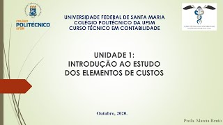 Aula 1 A Contabilidade de Custos a Contabilidade Financeira e a Contabilidade Gerencial [upl. by Romney]