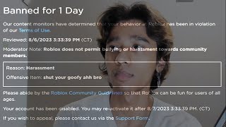 Roblox is banning everyone for no reason [upl. by Koffman336]