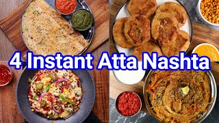 Instant Nashta Recipes With Wheat Flour  Healthy amp Easy Atta Ke Nasta Recipes [upl. by Emanuela]