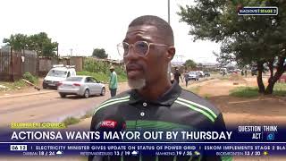 ActionSA wants Ekurhuleni mayor out by Thursday [upl. by Oinotna]