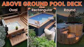 100 Cool Above Ground Pool Deck Ideas on a Budget for Oval Rectangular and Round Pools [upl. by Jorge496]