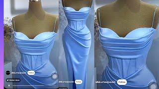 HOW TO SEW VICTORIAN CORSET GOWN WITH OVERLAPPED OR WRAPPED DRAPE SKIRT  DRAPING CORSET  FULL [upl. by Christalle]