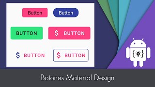 Android Studio  Material Button  MATERIAL DESIGN [upl. by Onailil]