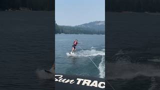 WAKEBOARDING Behind a PONTOON Boat 🌊🚤 adventure stunt watersport wakeboarding [upl. by Llemej287]