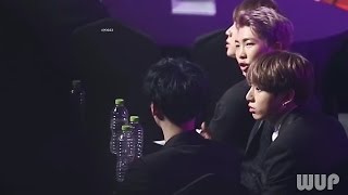 BTS REACTING TO LISAS SPEECH amp PERFORMANCE GCMA 2017 [upl. by Ahsekal]