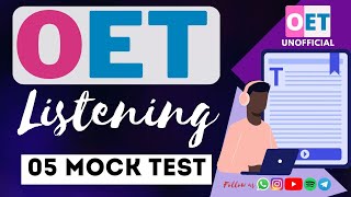 OET Listening Mock Test 05 All profession2023 [upl. by Enomys]