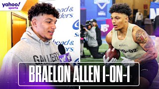 BRAELON ALLEN on being NFL Draft’s YOUNGEST player and more  FULL INTERVIEW  Yahoo Sports [upl. by Ahasuerus588]