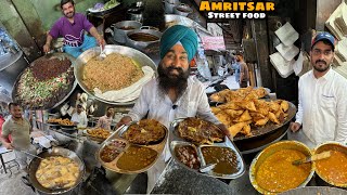 Top 3 Street Food In Amritsar  Amritsari Kulcha Nutri Kulcha Satpura  Indian Street Food [upl. by Wehrle]