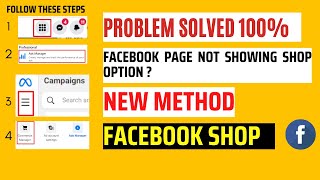 New Method to Create Facebook Shop  Facebook Shop Button Not Showing  Problem Solved 100 [upl. by Dru419]