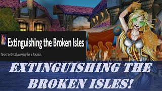 Extinguishing the Broken Isles Wow Achievement  Horde  World Event Midsummer [upl. by Bowne]