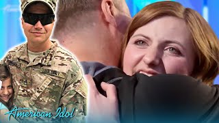 Military Dad SURPRISES 15YearOld Daughter on American Idol 😭 [upl. by Cadal12]