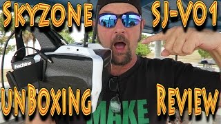 Review Skyzone SJV01 Goggles Unboxing Review 01222017 [upl. by Akiwak]