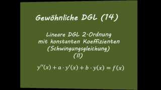 Gewöhnliche DGL 14 Schwingungsgleichungen II [upl. by Attenrad]