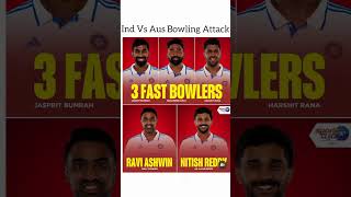 Ind Vs Aus 1st Test Bowling Attack  Bumrah Siraj Harshit  jaspritbumrah mosiraj ashwin [upl. by Vassell]