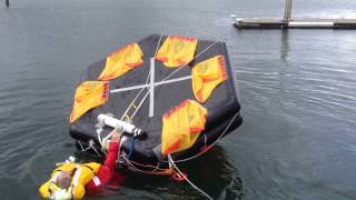 Rerighting a liferaft [upl. by Roberta]