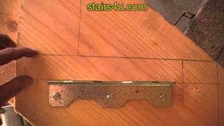 Completed Stair Stringer Using Angle Brackets  How To Tips [upl. by Schlosser]