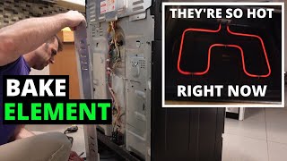 Oven Bake Element Replacement  GE [upl. by Thorbert894]