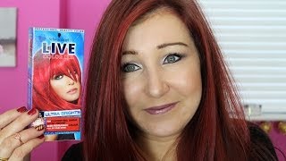 Schwarzkopf Live Colour XXL Hair Dye in Pillar Box Red  Review [upl. by Honeyman]