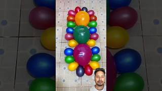 3colors Happy birthday balloons and mini colorful balloons popping reverse asmr satisfying [upl. by Nyvar]