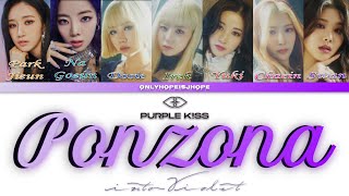 PURPLE KISS  Ponzona Lyrics w Dance Break 퍼플키스 Ponzona 가사 [upl. by Gill]