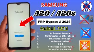 Samsung A20A20s Android 1011 FRP Bypass  2024 Without Pc Google Account Bypass  New Method [upl. by Oicaro]