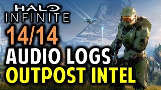 Outpost Intel UNSC Audio Logs All 14 Locations  Halo Infinity Collectibles Guide [upl. by Graner]