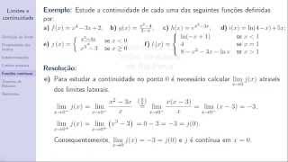 Matemática 12  Limites e continuidade  Aula 6 Continuidade de uma função [upl. by Gasser272]