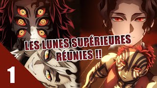 RÉACTION LES LUNES SUPÉRIEURES SONT ENFIN RÉUNIES   DÉMON SLAYER SAISON 3 ÉPISODE 1 FR [upl. by Nyrehtac]