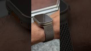 Apple Watch Ultra 2 with Natural Titanium Milanese Loop milanese applewatchultra2 natural [upl. by Ynitsed]