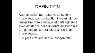 PNEUMOLOGIE DILATATION DES BRONCHES [upl. by Hiltner631]