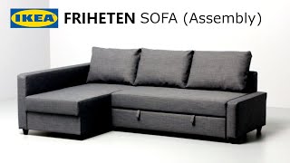 IKEA FRIHETEN Sofa  Unbox amp Assembly [upl. by Kcire]