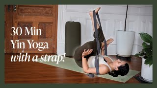 30 Min Lower Body Yin Yoga with a Strap  DEEP STRETCH [upl. by Beller]