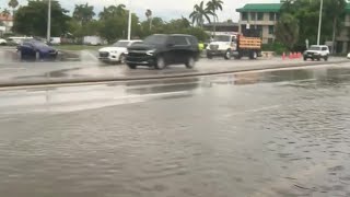 Flooding causing road closures in Naples [upl. by Anaidirib308]