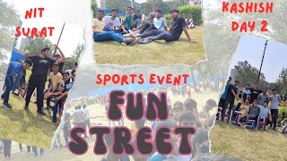 SPORTS EVENT  fun street ⚽  IN NIT SURAT😍  svnit 🥳  nit Surat  vlogs svnit nitsurat [upl. by Fitzsimmons]