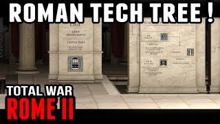 Total War Rome II  Roman Tech Tree [upl. by Atteroc]