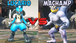 Pokken tournament DX  Lucario vs Machamp [upl. by Ahseiyt]