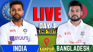 India vs Bangladesh 2nd Test Day 4  IND vs BAN SESSION 2  IND VS BAN Live Score amp Commentary [upl. by Aloz]