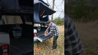 Rooftop Tent Stairs instead of a Ladder rtt rooftoptent camping wintercamping [upl. by Audley]