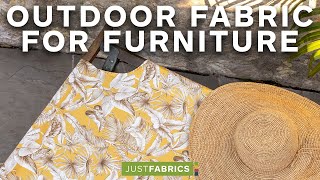 Water RESISTANT fabric for outdoor furniture  Just Fabrics [upl. by Juieta]