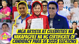 Celebrities na Nakapagfile na ng Certificate of Candidacy para sa 2025 Elections [upl. by Sama104]