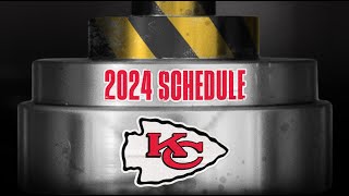 Chiefs 2024 Schedule Release  Hydraulic Press  Kansas City Chiefs [upl. by Htezil]